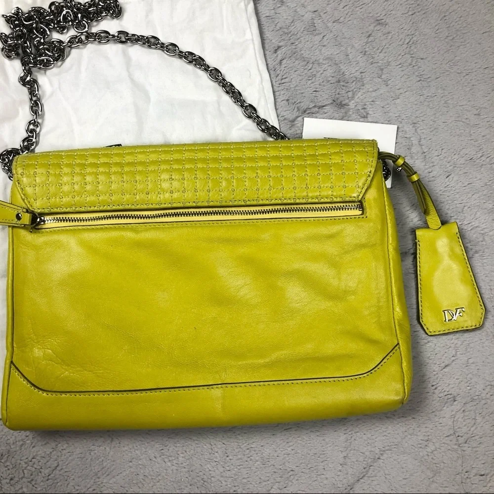 Authentic! Diane Von Furstenberg Mimosa Quilted Clutch/Shoulder Bag - Picture 8 of 14